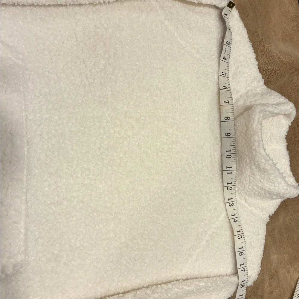 Haven XS Crm Cowl Neck FAUX Sherpa LOOK/Polyester pullover NWOT.SEE sewn in tag. - Picture 3 of 7